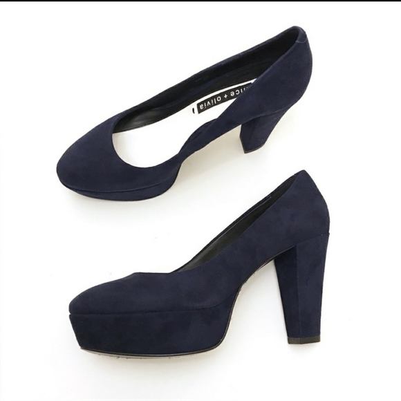 alice+olivia Suede Platform Pumps - Picture 2 of 8